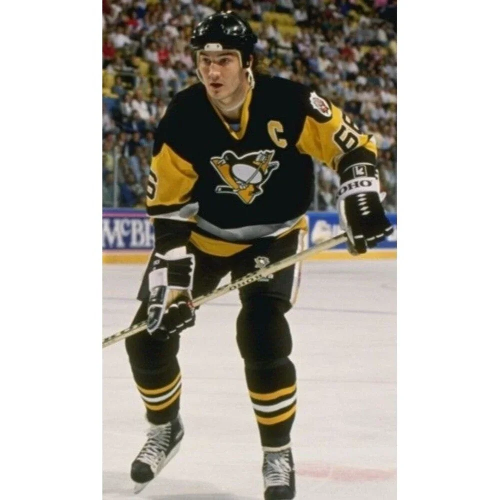 Mario Lemieux (CCM)-(Penguins)-(Yellow)-(Jersey)-(New Cond.)-(Size:XL)-$110.00 - Picture 8 of 12
